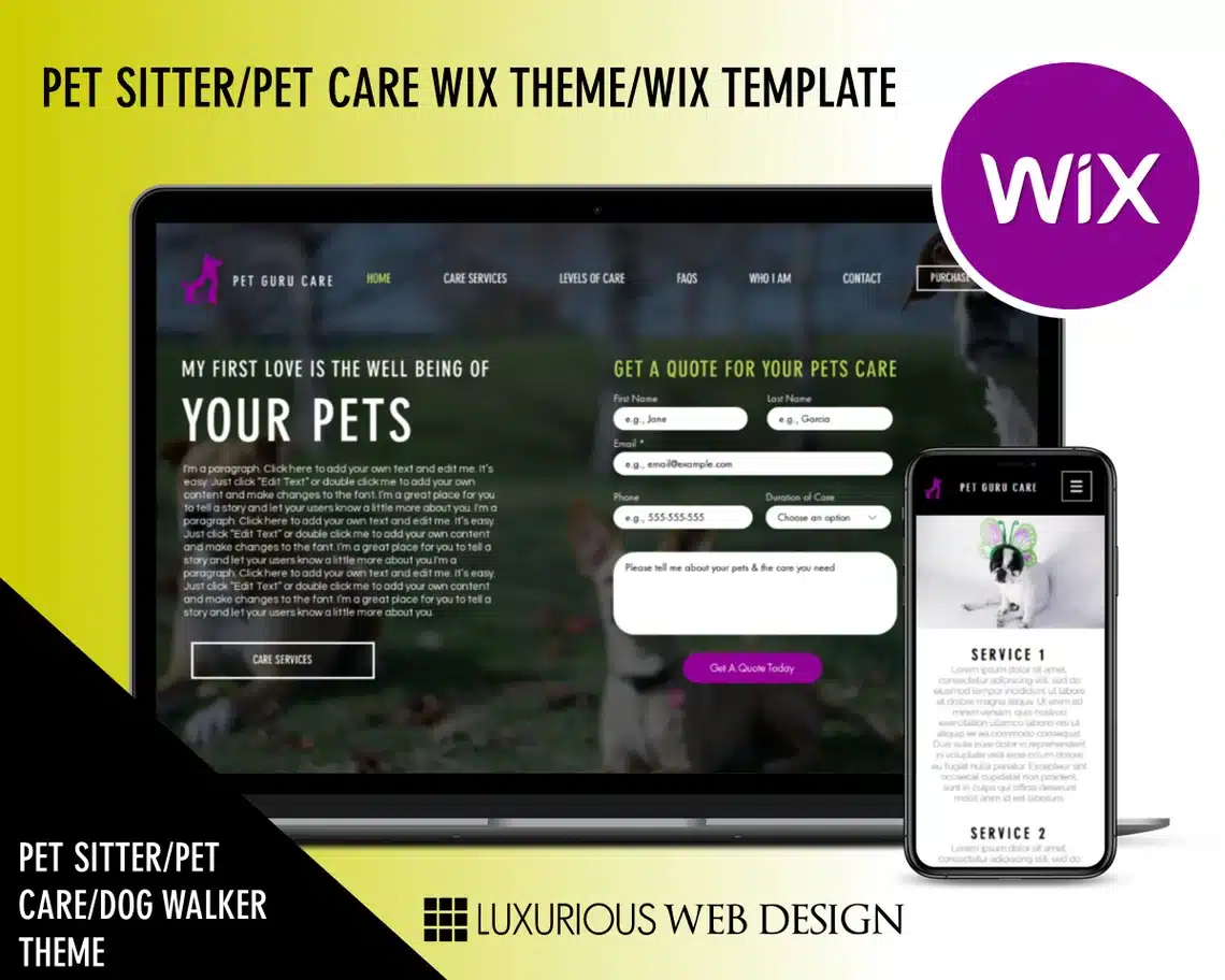 Pet Guru Pet Sitter & Walker Website Template