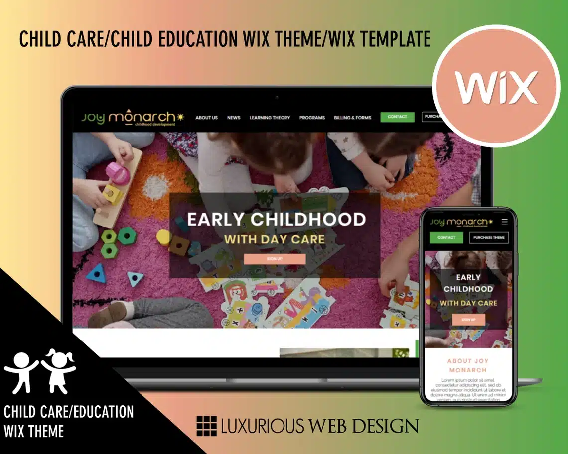 Joy Monarch Daycare & Child Care Website Template