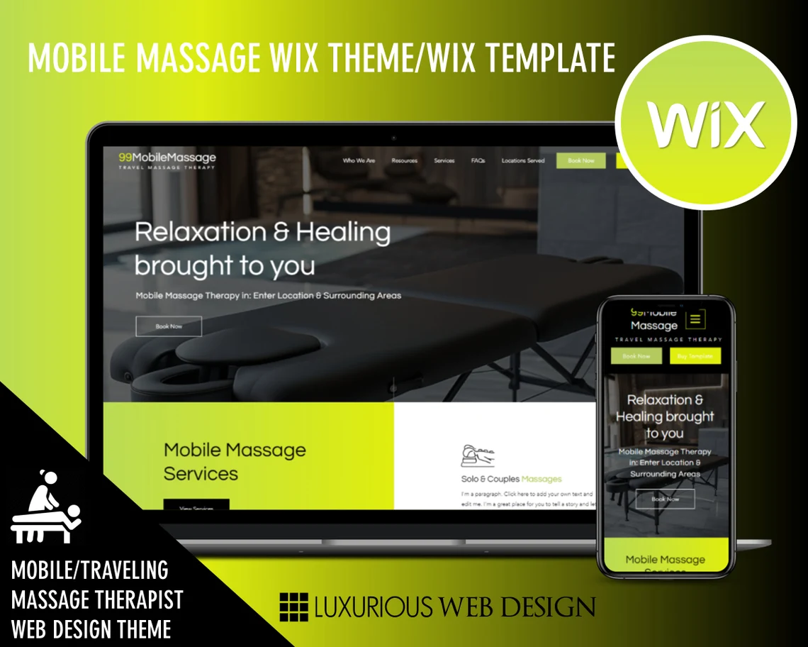 99 Mobile Massage Therapist Website Template