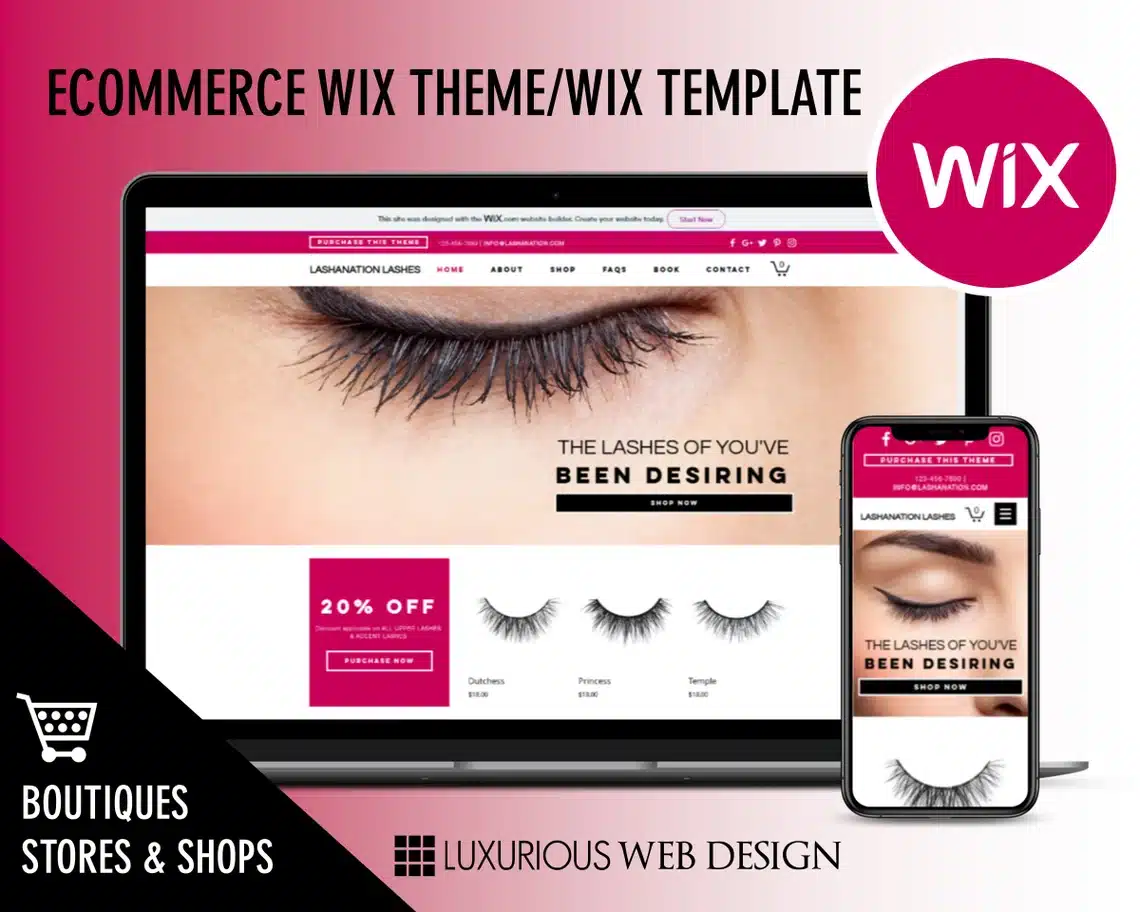 Lashanation Lashes Website Template