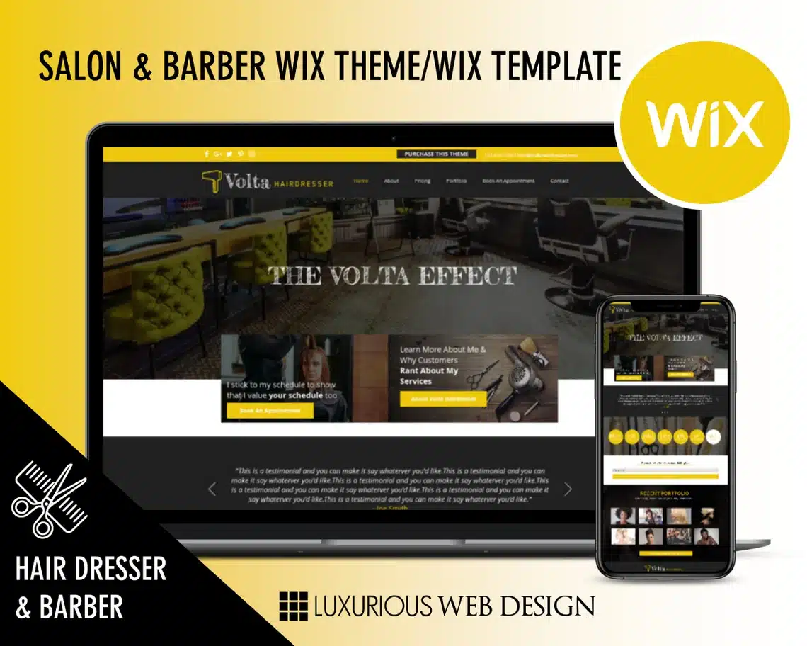 Volta Hair & Barber Website Template