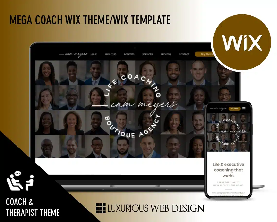 Mega Coach Life & Wellness Coach Website Template