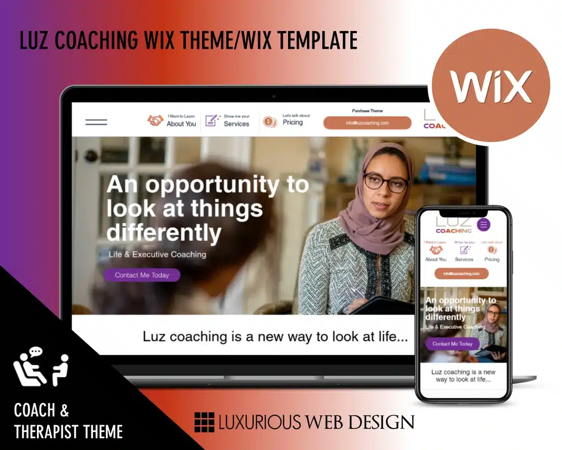 Luz Executive and Life Coaching Website Template