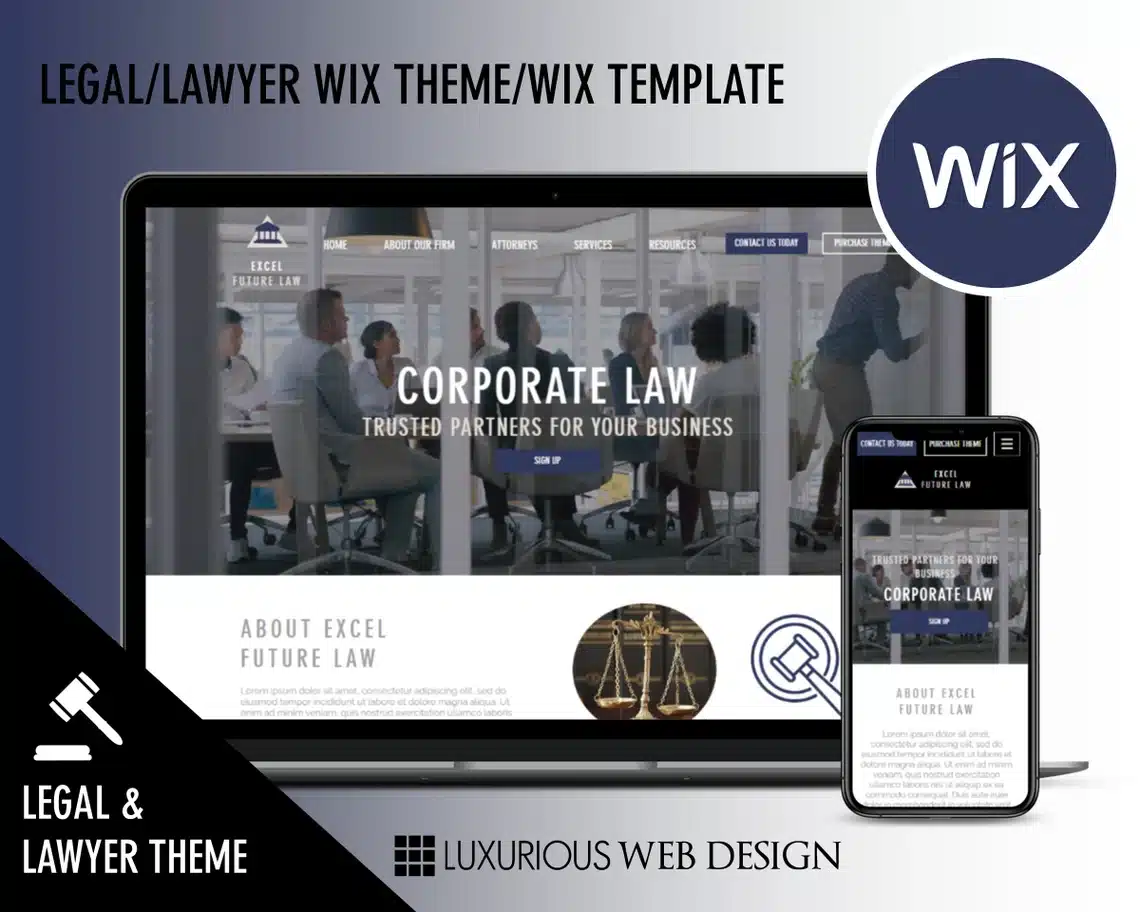 Excel Future Law Website Template