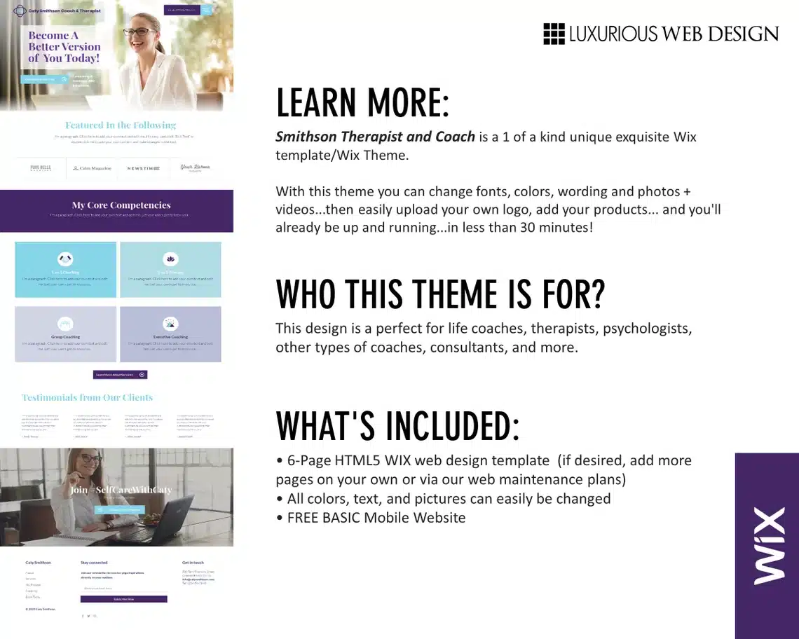 Smithson Life and Executive Coach Website Template