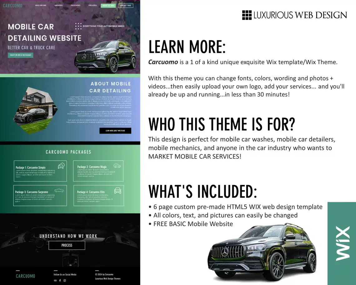 Carcuomo Car & Auto Detailing Website Template