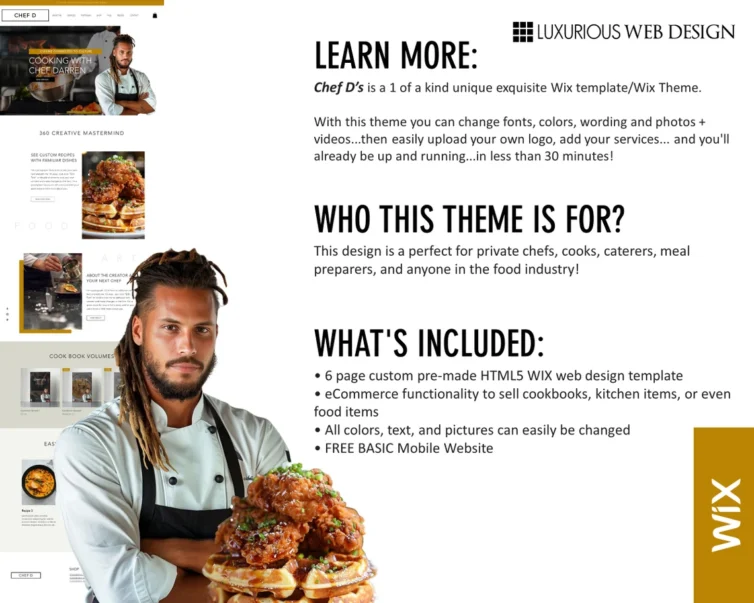 Chef D Private Chef Website Template