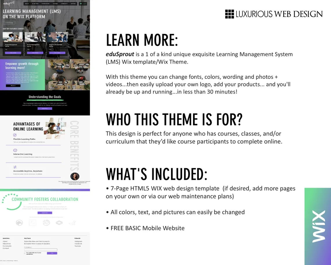 eduSprout Learning Management Website Template