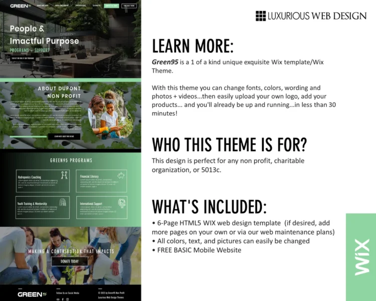Green95 Non Profit Website Template