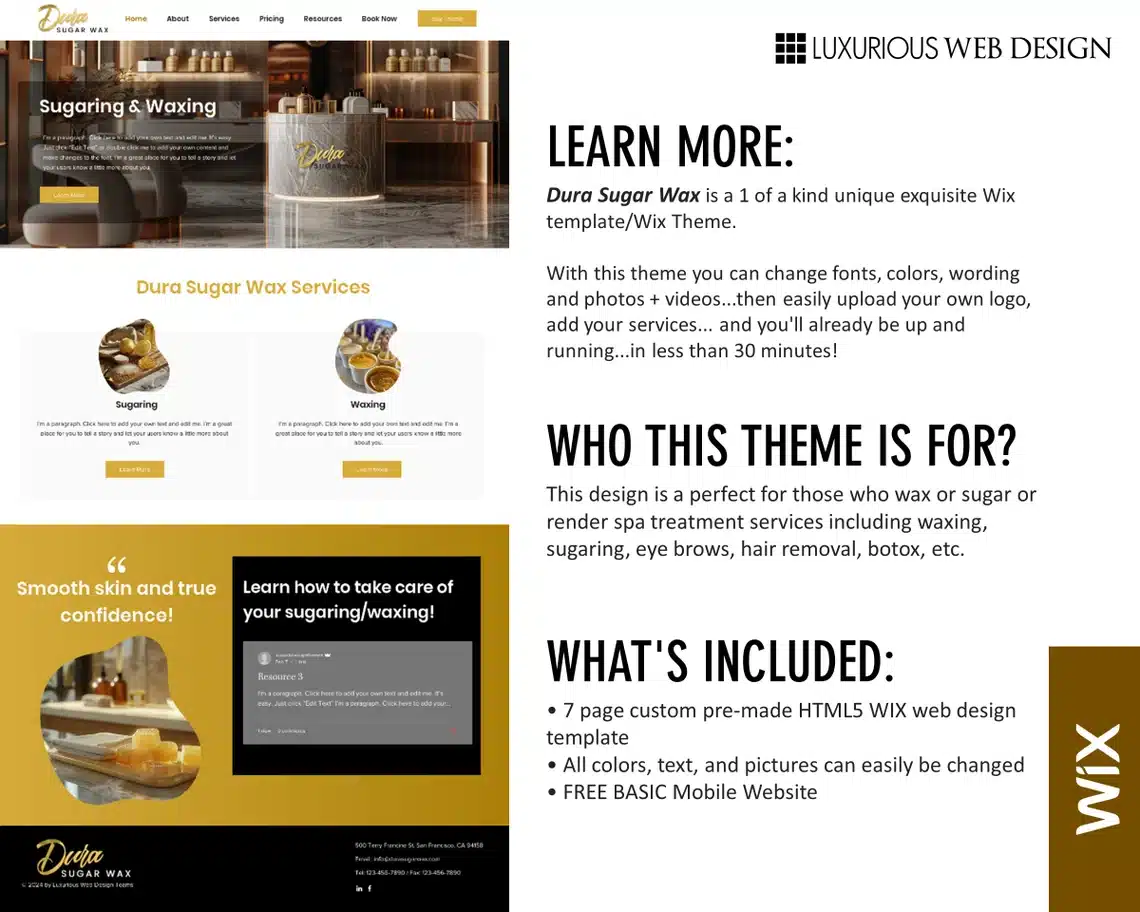 DuraSugarWax Website Template