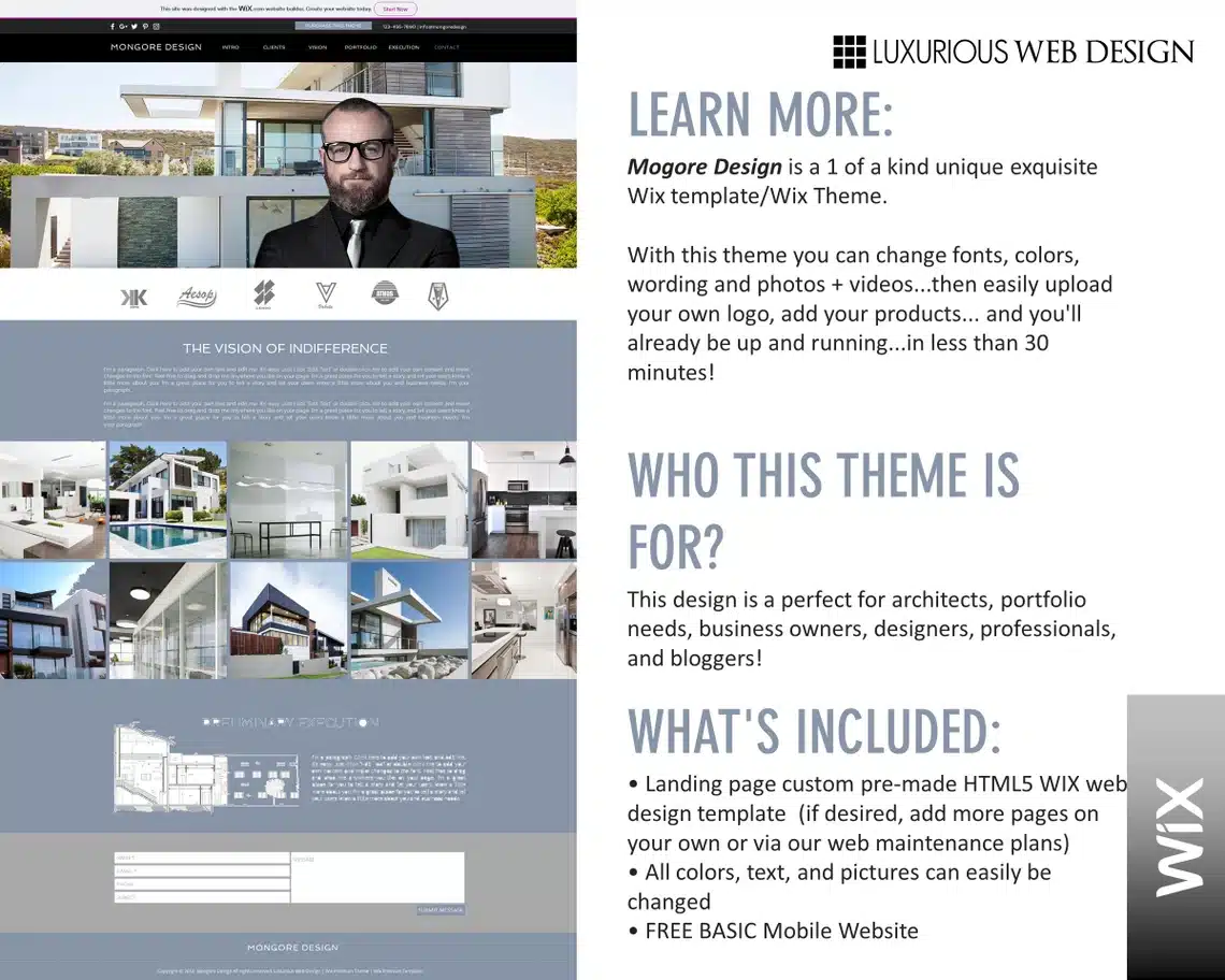 Mongore Design Portfolio Website Template