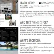 Delcor B and B Vacation Rental Website Template