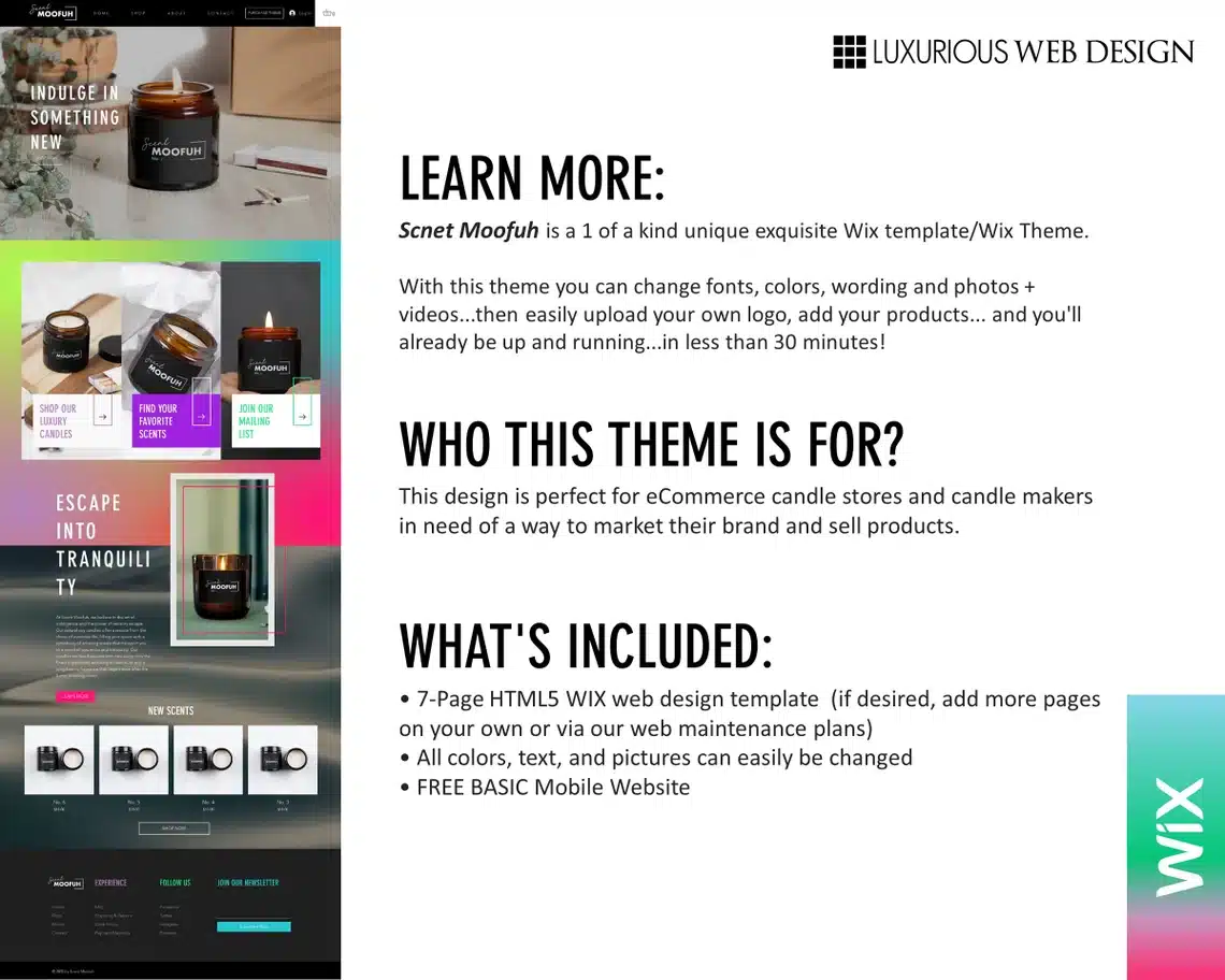 Scent Moofuh Candle Website Template