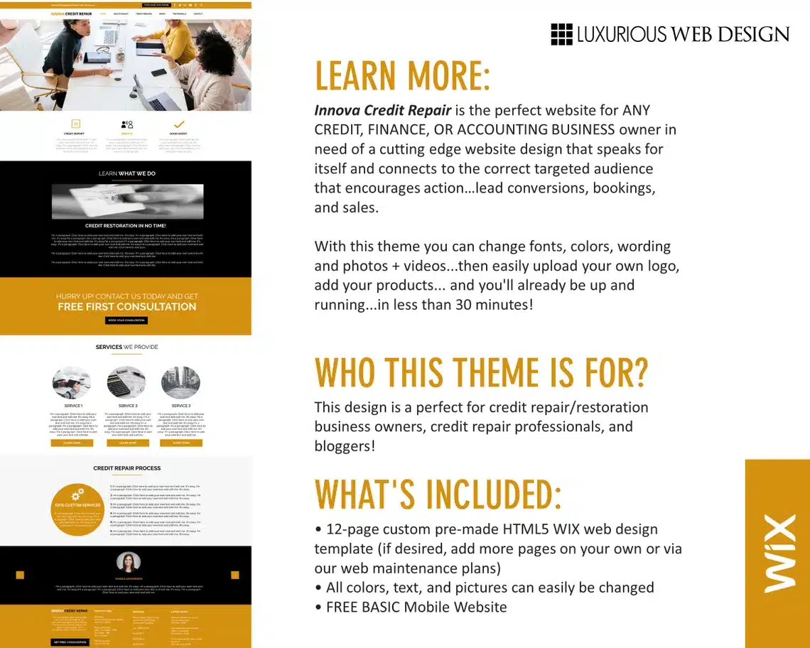 Innova Credit Repair Website Template