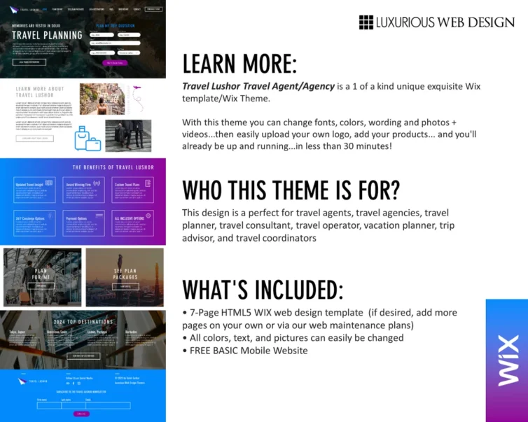 Lushor Travel Agent Website Template