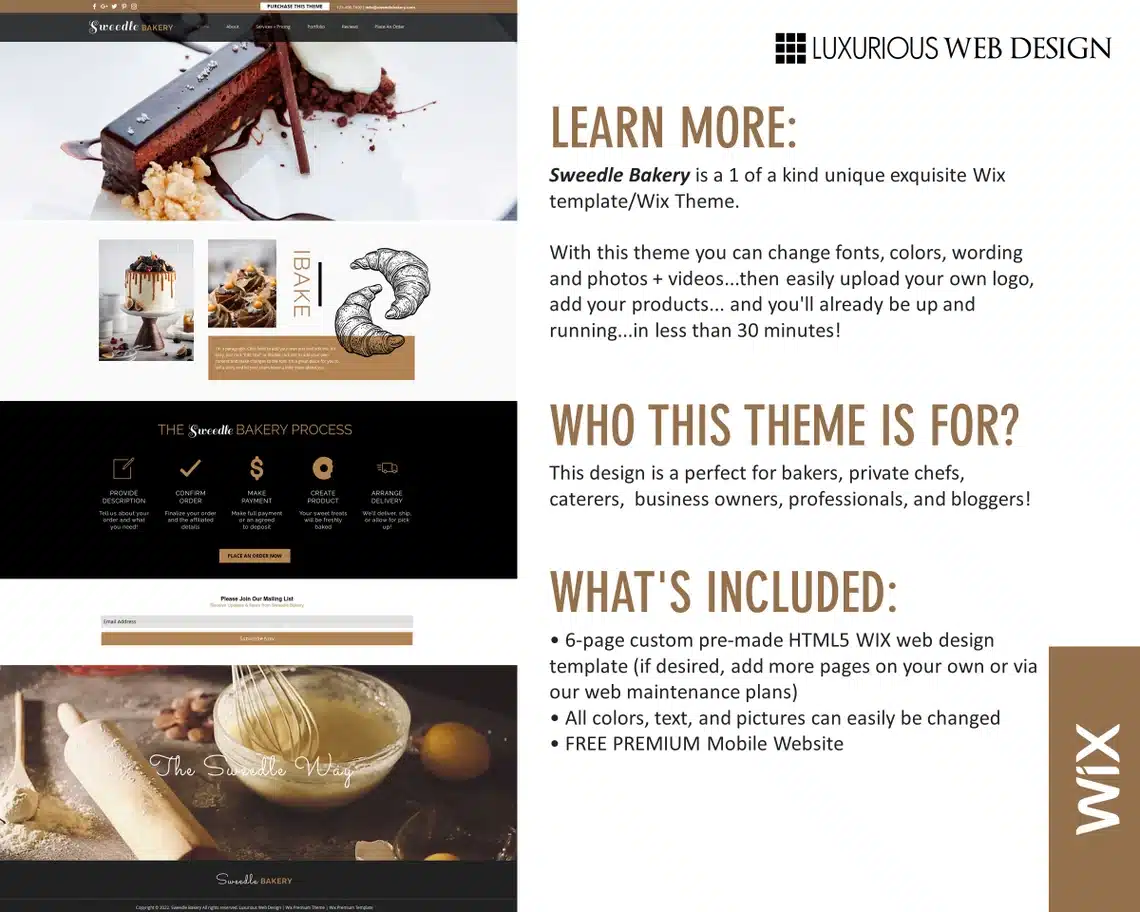 Sweedle Bakery Website Template