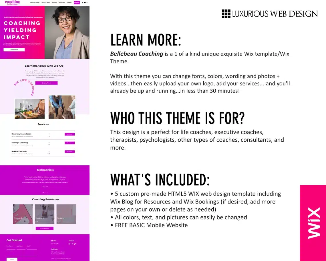 Bellebeau Coaching Website Template