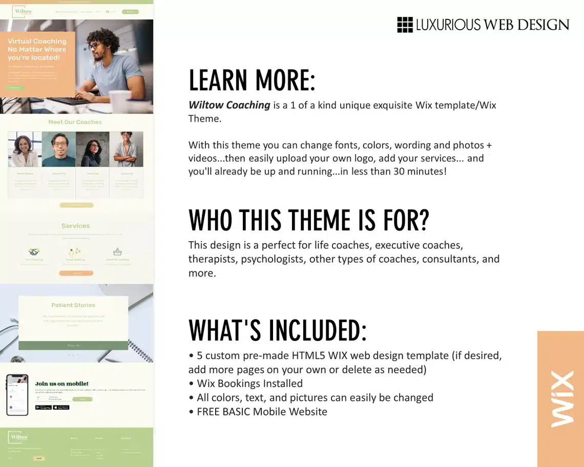 Wiltow Life Coaching and Consulting Website Template