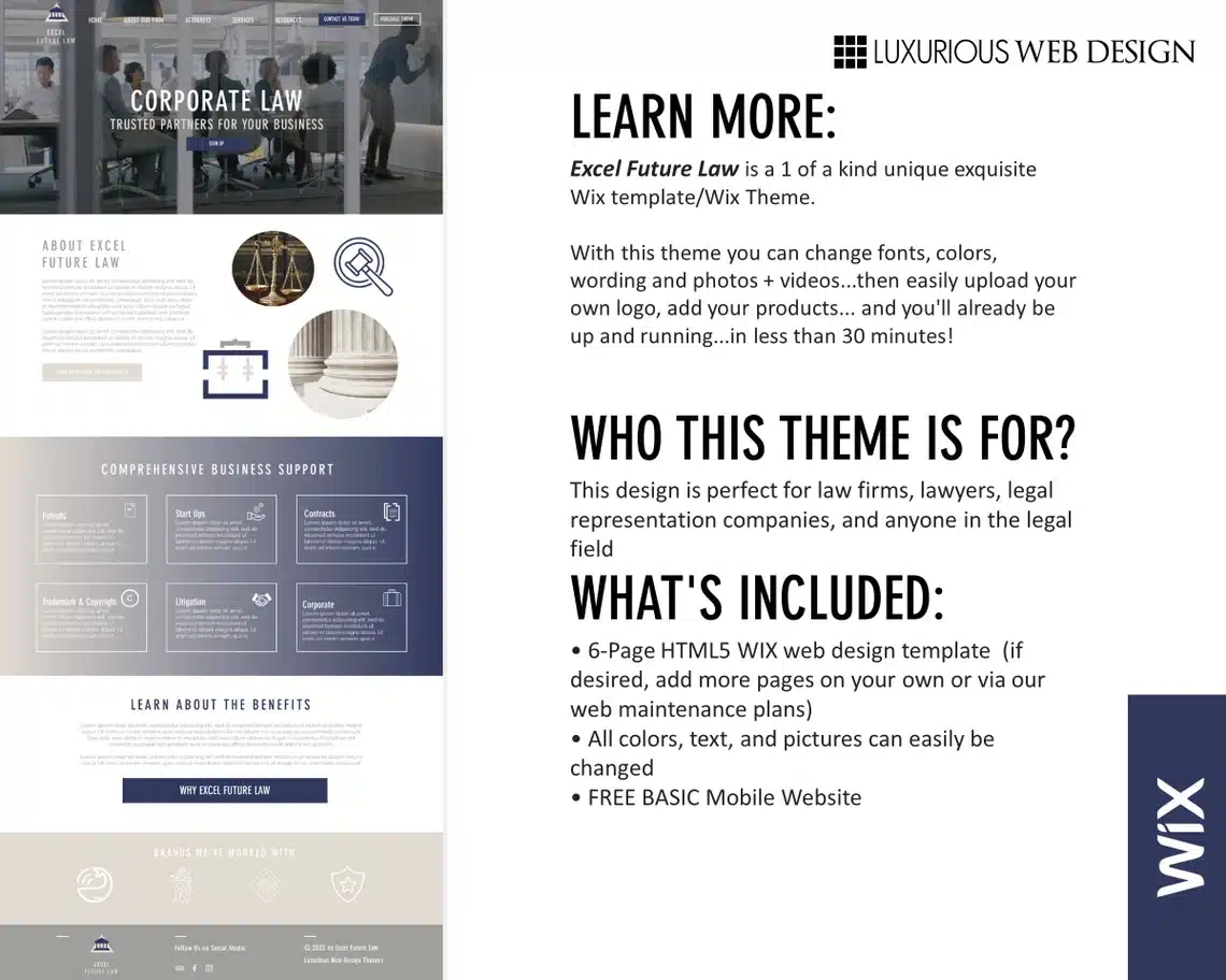 Excel Future Law Website Template