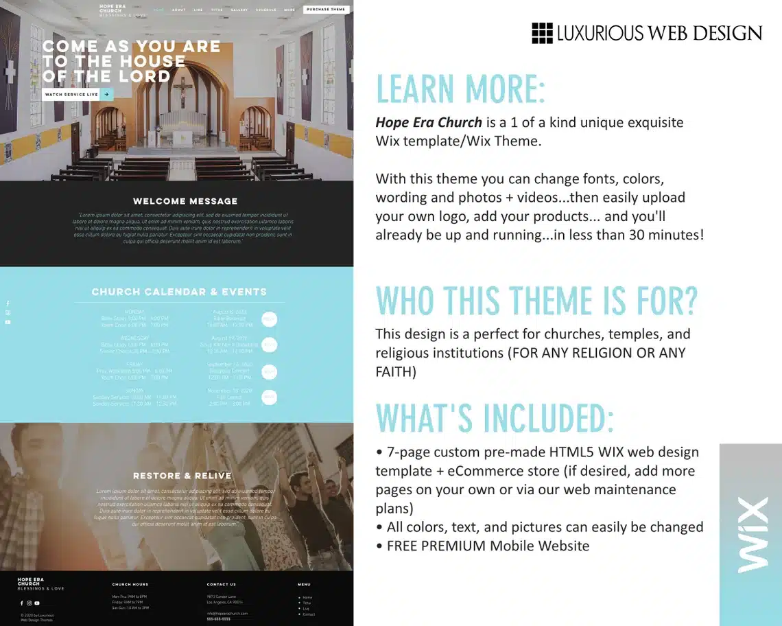 Hope Era Church Website Template