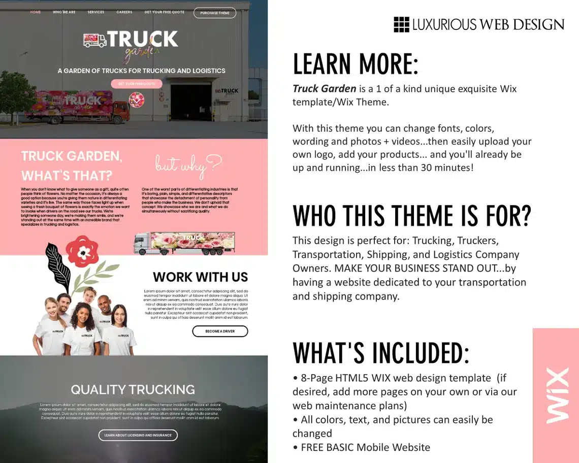 TruckGarden Trucking Website Template