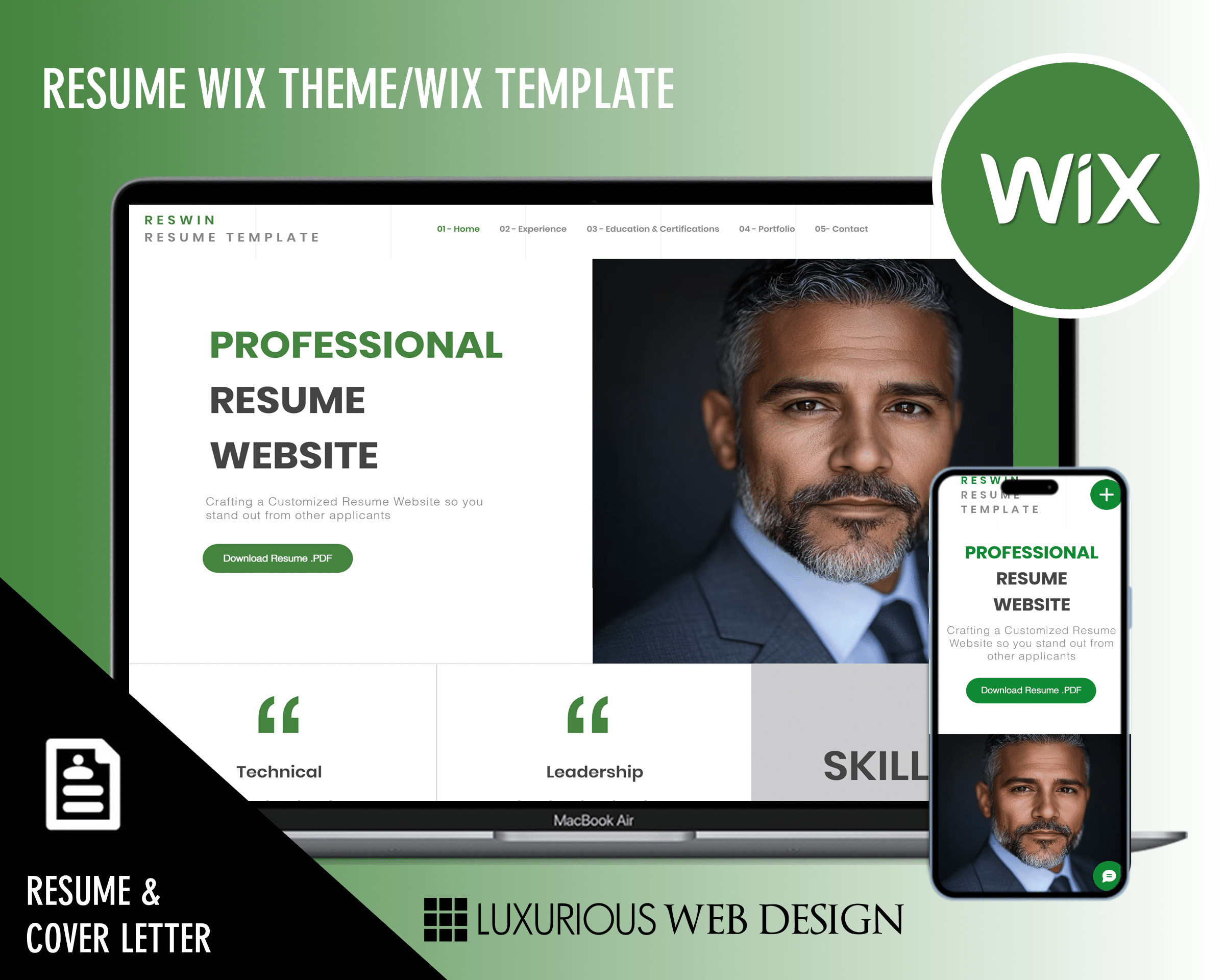 Reswin Resume Website Template