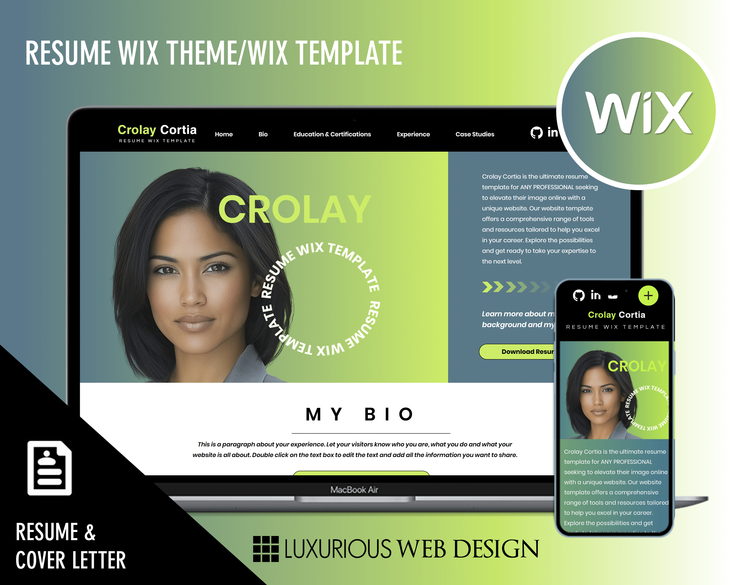 Crolay Resume Website Template